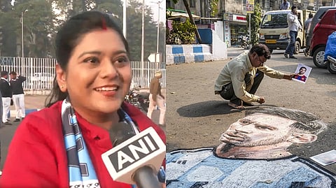 A Messi fan, a fan who draws Messi's image.