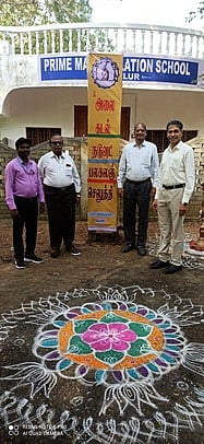 ராஜேந்திர சோழன் நாடு திரும்பி ஆயிரமாவது ஆண்டையொட்டி பிரைம் கல்லூரி வளாகத்தில் அண்மையில் திறக்கப்பட்ட  நினைவுத் தூண்.