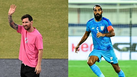 Lionel Messi, and Indian team captain Sandesh Jhingan.