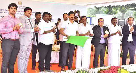 Udhayanidhi inaugurated the service of 125 electric buses in chennai