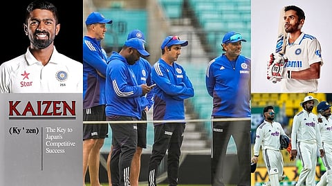 Abhinav Mukund, Abhimanyu Easwaran, Kaijen Poster, Indian team (with coaches in the middle).