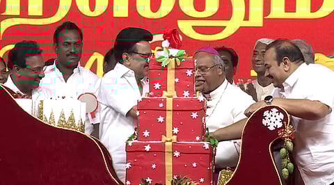 கிறிஸ்துமஸ் விழாவில் முதல்வர் ஸ்டாலின். 