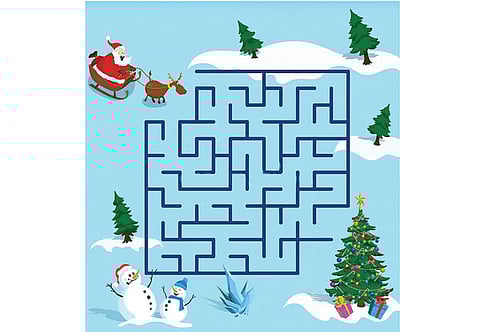 கிறிஸ்துமஸ் தாத்தாவுக்கு  வழிகாட்டுங்கள்...