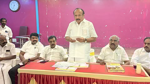 திமுக அரசின் சாதனைகளை எடுத்துக் கூற வேண்டும்: அமைச்சா் எம்.ஆா்.கே.பன்னீா்செல்வம்
