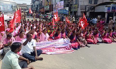 மத்திய, மாநில அரசுகளைக் கண்டித்து சாலை மறியல்!