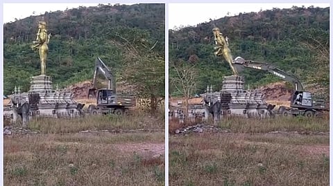 கம்போடிய எல்லையில் விஷ்ணு சிலை தகர்ப்பு! 