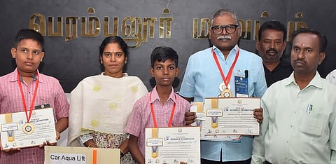 தென்னிந்திய அறிவியல் கண்காட்சிக்கு பெரம்பலூா் மாணவா்கள் படைப்பு தகுதி