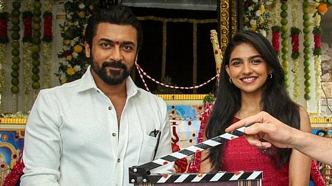 surya 46 pooja stills. 