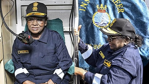  நீர்மூழ்கிக் கப்பலில் குடியரசுத் தலைவர் திரெளபதி முர்மு