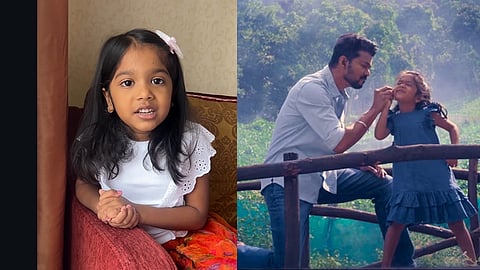 At home, Lithanya with Vijay in Jananayagan.