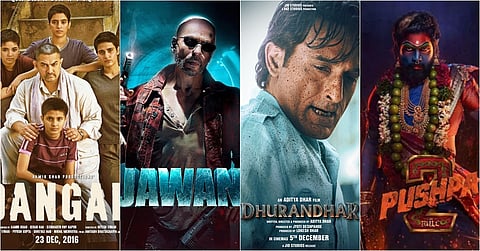 dangal, jawan, dhurandhar, pushpa - 2