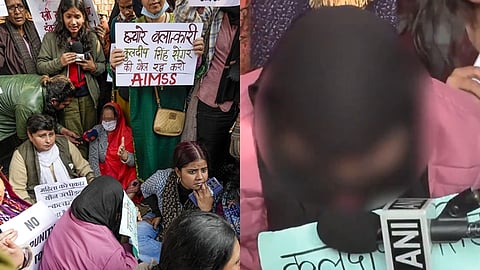 தில்லி உயர்நீதிமன்ற உத்தரவுக்கு எதிராக போராட்டத்தில் பங்கெடுத்த பாதிக்கப்பட்ட பெண்