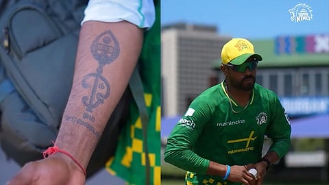 The South African player's tattoo!