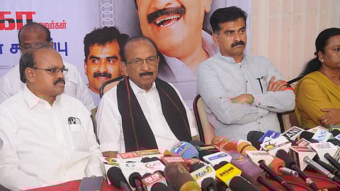 செய்தியாளா்களிடம் பேசிய மதிமுக பொதுச் செயலா் வைகோ