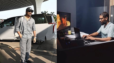 Dhanush, the editor in the film's editing process.
