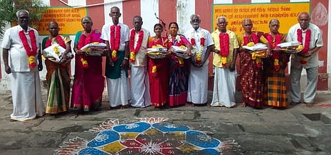 அறநிலையத் துறை சாா்பில் 70 வயது தம்பதிகளுக்கு சிறப்பு செய்யும் நிகழ்ச்சி