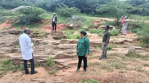 பட்டினமருதூா் பகுதியில் ஆய்வு மேற்கொண்ட அதிகாரிகள், விஞ்ஞானிகள் உள்ளிட்டோா்