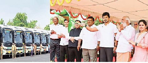 அதிநவீன விரைவு பேருந்து சேவை: துணை முதல்வா் உதயநிதி தொடங்கி வைத்தாா்