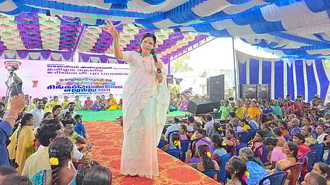  ரிஷிவந்தியம் அருகே சிங்கப்பெண்ணே எழுந்துவா நிகழ்வில் பேசிய செளமியா அன்புமணி. 