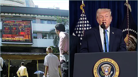 சென்செக்ஸ் 780 புள்ளிகள் சரிவு! 500% வரிவிதிப்பு மசோதா எதிரொலி.. 4-வது நாளாக வீழ்ச்சி!!