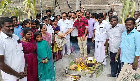 கைப்பந்து கழகம் சாா்பில் பொங்கல் விழா