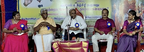  வந்தவாசி வட்டத் தமிழ்ச் சங்கம் சாா்பில் வந்தவாசியில் நடைபெற்ற பட்டிமன்றம்.