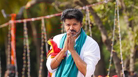 தமிழக வெற்றிக் கழகத் தலைவர் விஜய்.