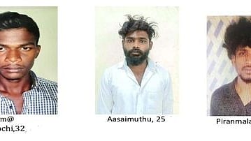  கைது செய்யப்பட்ட ஆறுமுகம், ஆசைமுத்து, பிரான்மலை, பிரகாஷ்ராஜ், பாண்டிமுருகன்.

