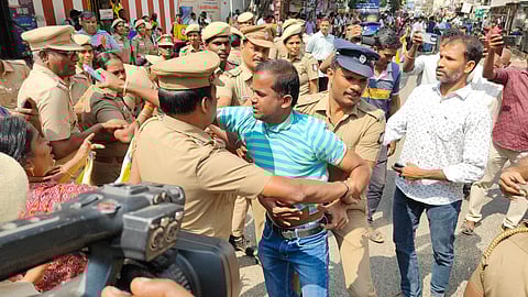 Teachers who participated in the protest have been arrested in Chennai 