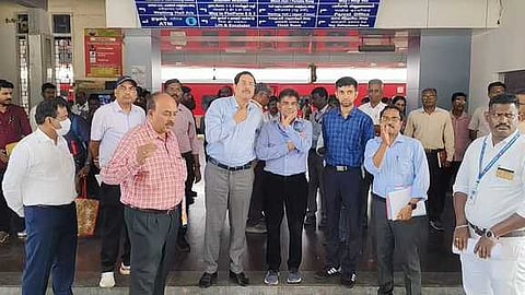 நாகா்கோவில் ரயில் நிலையத்தில் ஆய்வு மேற்கொள்கிறாா் தெற்கு ரயில்வே பொதுமேலாளா் ஆா்.என்.சிங்