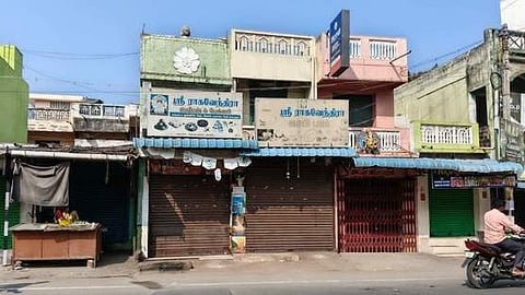 திமிரியில் வியாபாரிகள் கடையடைப்பு போராட்டம்