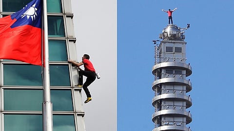 முதல்படம் : கட்டடத்தில் ஏறும் அலெக்ஸ் ஹோனோல்ட் , இரண்டாவது படம்: கட்டடத்தின் உச்சியில் அலெக்ஸ் ஹோனோல்ட்