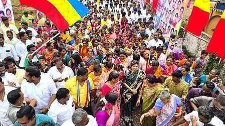சுங்குவாா்சத்திரத்தில் நடைபெற்ற நிகழ்வில் பங்கேற்ற பசுமை தாயகம் தலைவா் சௌமியா அன்புமணி