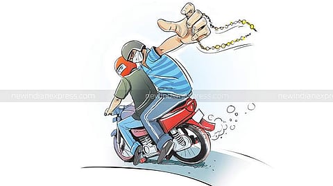 ஆண் கழுத்திலிருந்த தங்க நகை பறிப்பு!