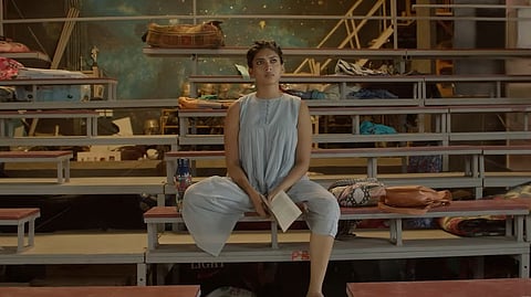 Dushara Vijayan in the film 'Natchathiram Nagargirathu'.