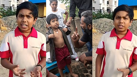 அஸ்வந்த் அசோக்குமார். (நடுவில் - சூப்பர் டீலஸ் படப்பிடிப்பில்)