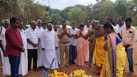 ஆலங்குளம் தீயணைப்பு நிலையத்திற்கு அடிக்கல்