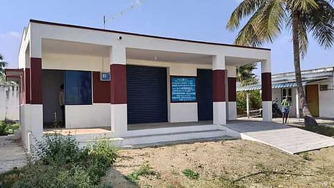 புதிதாக கட்டப்பட்டுள்ள நியாயவிலைக் கடை. 