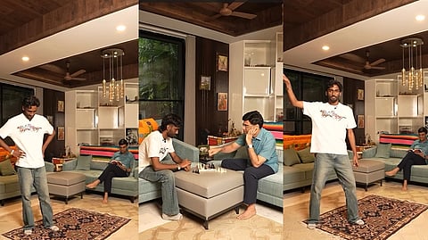 Scenes of Goofygen dancing after losing to Viswanathan Anand.