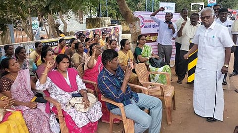 கெளரவ விரிவுரையாளா்களை தமிழக அரசு வஞ்சிக்கிறது - பெ. மணியரசன்