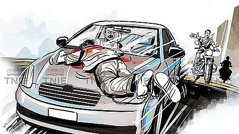 காஜிபூரில் காா் மோதி முதியவா் உயிரிழப்பு! ஓட்டுநா் கைது!