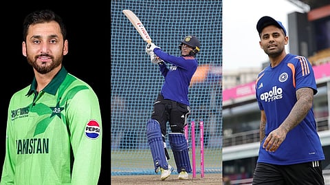 Salman Ali Aga, Abhishek Sharma, Suryakumar Yadav.