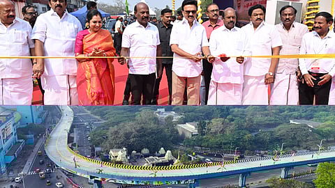 சென்னை மத்திய கைலாஷில் ரூ.60 கோடியில் புதிய மேம்பாலத்தை
முதல்வா் ஸ்டாலின் திறந்து வைத்தார்.