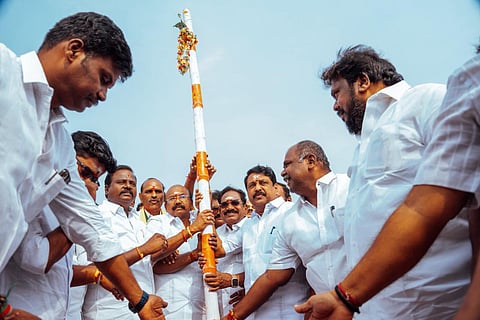 மதுரையில் பாஜக மாநிலத் தலைவர் நயினார் நாகேந்திரன். 