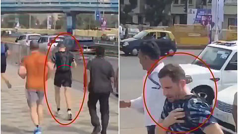 பாதுகாப்பு அதிகாரிகளுடன் நடைப்பயிற்சியில் ஈடுபட்ட இமானுவல் மேக்ரான்