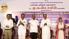 சென்னை மருத்துவக் கல்லூரி-தாம்பரம் வளாகம் கீழ் அமைக்கப்பட்டுள்ள அரசு புற்றுநோய் நல் ஆதரவு மையத்தை புதன்கிழமை திறந்து வைத்த மக்கள் நல்வாழ்வுத் துறை அமைச்சா் மா.சுப்பிரமணியன்.