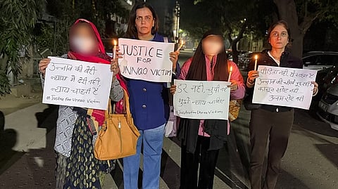 பாதிக்கப்பட்ட பெண்ணுக்கு நீதிகோரி...