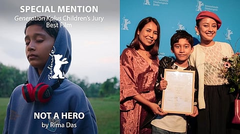 The film's poster and award-winning crew.