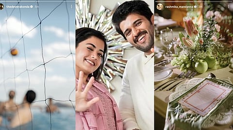 Photos shared by Vijay Deverakonda - Rashmika Mandanna.