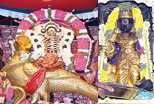 தங்க வாகனத்தில் சனீஸ்வரர்!